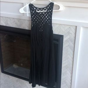 Black criss cross detail dress